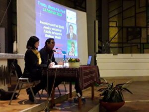 L’intervista autobiografica presso la Chiesa di San Pio X a Trento.